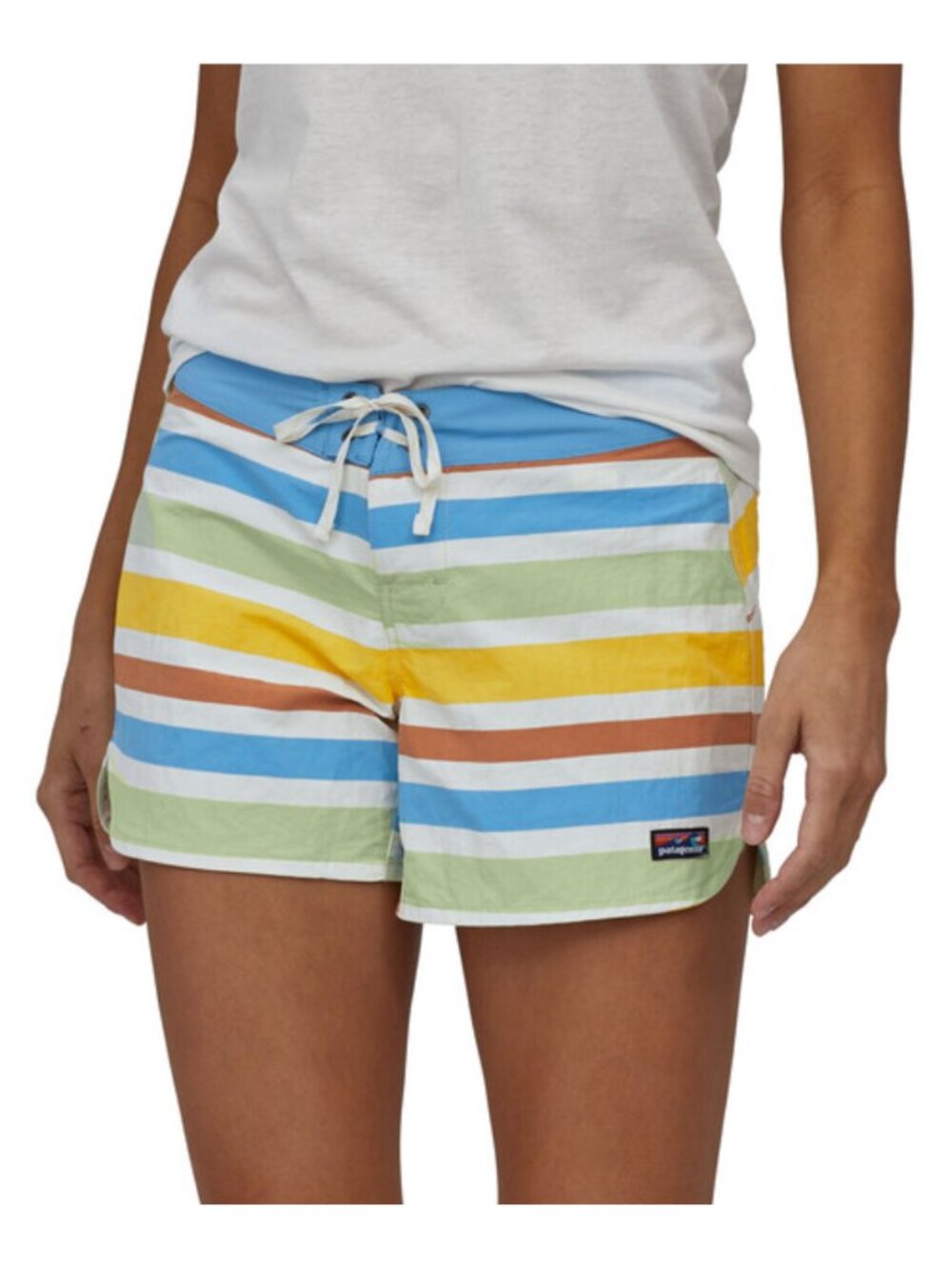 Patagonia NWT Women's Wavefarer Boardshorts 5" Water Ribbons Natural Sz 18